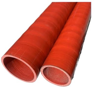 Ansaugrohr Ansaugrohr ID 16-100mm Rot Universal Gerades Silikonschlauchrohr Für Ladeluftkühlerrohr Kaltluftansaugrohr Auto-Turbo Auto Lufteinlass(300mm,ID 60mm)