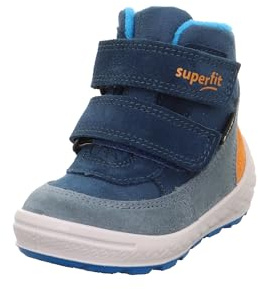 Superfit Groovy 2.0 Warm Gefütterte Gore-Tex, Stivali da Neve, Blu Arancione 8000, 26 EU