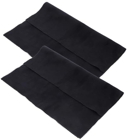 SEWACC 2pcs 30x30cm Microfiber Silver Polishing Cloth Jewelry Cleaning Cloths for Silverware and Tarnish Removal, Soft Buffing Fabric Suitable for Jewelry Makers and Craftsmen Random Random Color