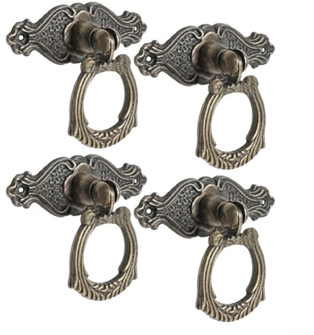Eawfgtuw Schubladengriff, Antik-Bronze, 65 x 48 mm, Zinklegierung, Schrankknauf, Vintage-Stil, Möbelbeschläge für Küchenschränke, Schlafzimmer, Schubladen, Holzkisten, Koffer
