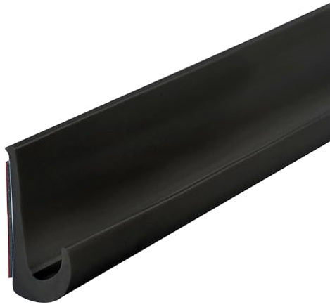 J-Shape RV Rain Gutter, 5m Self-Adhesive Caravan Drip Rail, TPE Roof Rain Diverter Strip for Motorhome, RV Roof Drainage Water Drip Channel (5M)
