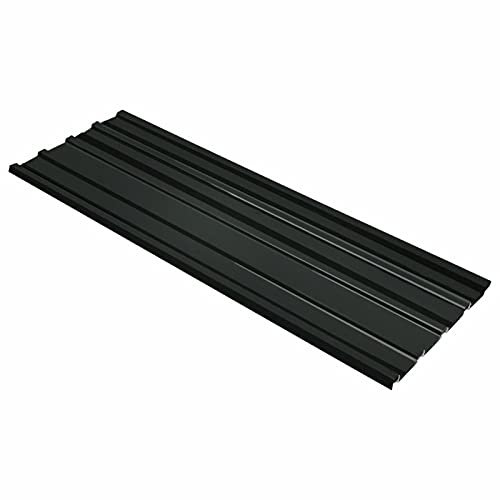 12x Galvanized Steel Roof Panels - DIY Shed, Garden Shelter, Mobile Home Roofing - Durable Anthracite Profiled Sheets for Cabins and Agricultural Use