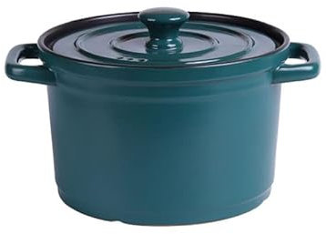 DUANSIYU Tegame Terracotta Pentola in Ceramica da 3 Litri Pentole smaltate Casseruola Pentole Forno Padella Antiaderente for Cucina Cucina Sala da Pranzo Casa Pentola in Ghisa con Coperchio