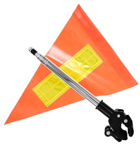 Ciieeo Telescopic Safety Flag Pole Reflective Flag for Golf Carts Wheelchairs More Enhanced Visibility for Safe Outdoor Use