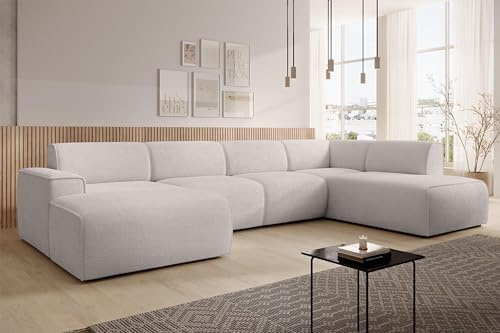 AXLIVING XXL Sofa U Form Didim Creme 378 cm breit modern & großzügig R