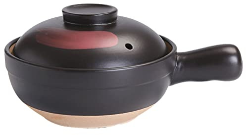 Single Handle Terracotta Casserole Ceramic Dish Hot Pot Saucepan Earthen Pot Induction Pots and Cast Iron Soup Pot Pottery Clay Casserole Pot Ceramic Pot Old Fashioned