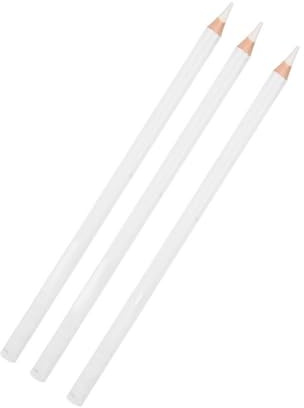 Weißer Kohlestift, Professioneller Markierungsstift Zum Skizzieren, Benutzerfreundliches Kunstzubehör für die Herstellung von Kleidungsmustern, 3-teiliges Holzstift-Set für Glattes Zeichnen