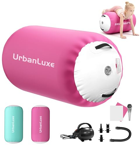 UrbanLuxe Gymnastics Air Roller Inflatable Tumbling, Air Roll Barrel Tumble with Electric Air Pump, for Gymnastics, Balance Training, Backbend Training
