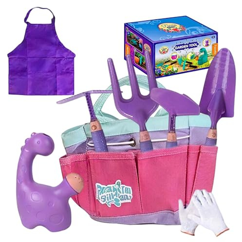 Set di attrezzi da giardino per bambini - Pala per piantare sabbia, da giardinaggio per bambini in 9 pezzi con struttura robusta, ideali per cortile, fattoria, vivaio, balcone, prato fiorito
