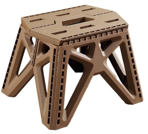 FACAIIO Sgabello pieghevole per esterni, sedia da campeggio in plastica leggera con capacità di 117,9 kg, pieghevole e portatile, per giardino, cucina, bagno, ufficio, campeggio, grigio