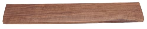 Sorandy 44 Cm Svart valnötsträ Tangentbord Handledsstöd, Ergonomiskt Halkfritt Handledsstödsstöd, Bekvämt Handledsstöd för 104 Tangenter, 44 Cm