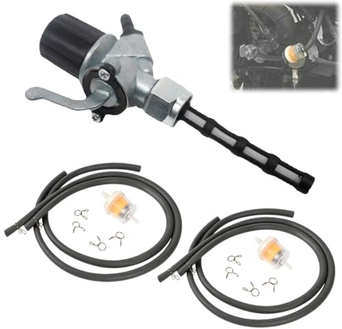 Seutmrou bensinslang bränslekran kit, M16x1 bensinkran, omkopplare med bensinslang, bensinfilter, vinklad bensinkran för Simson S50, S51, S53, S70, S83, SR1, SR2, MZ ETZ TS ES 125, 150, 250, 251