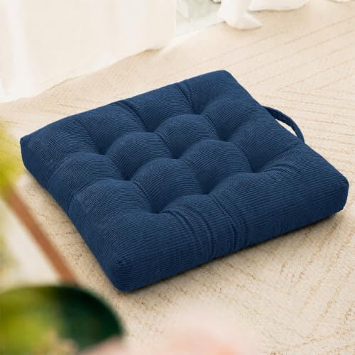 Bodenkissen Sitzkissen 40x40cm, Dicke Bodenkissen Stuhlkissen Indoor & Outdoor, Sitzpolster Boden mit Tragegriff, Stuhlauflage Stuhlkissen Polster Auflage für Gartenstühle, Bürostuhl, Balkonstuhl