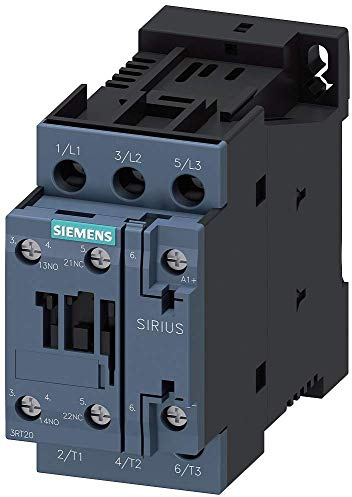 Siemens 3RT2 Schütz 24V dc-Spule, 3-polig, 400V ac / 25 A 230V 11 kW 3 Schließer Motorsteuerung 2-Hilfskontakte