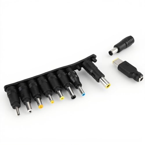 ASHATA Laptop Power Adapter Anschluss, 10PCS DC 5.5MM Universal Multifunktions Notebook Laptop Netzteil Ladegerät Adapter Anschluss
