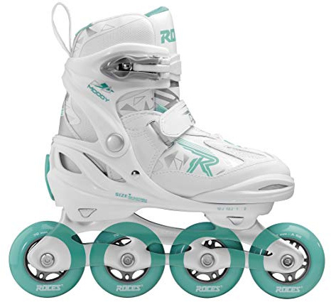 Roces Flickor Moody Girl TIF inline-skridskor, vit-Aqua, 36–40