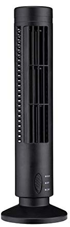 Porfeet Ventilateur De Tour, Mini-Ventilateur De Tour De Refroidissement à L'air De Bureau électrique USB sans Lame à 2 Vitesses Noir