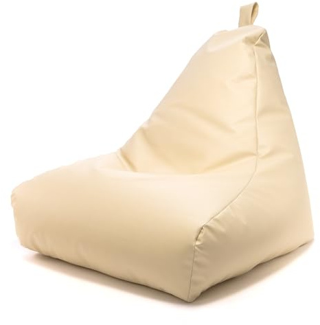 Ecopuf Keiko M Sitzsack - Outdoor und Indoor Beanbag aus Kunstleder mit Anti-Verlust Reißverschluss - 100x85 cm
