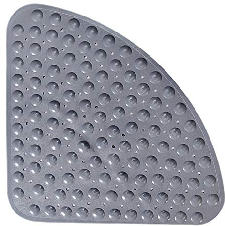 XM-ZHHY Sektor Gummi Eckduschmatte, rutschfeste Quadranten-Badematte Antibakterielle Matte mit Saugnäpfen für Dusche oder Badewanne, rutschfeste Badewannenmatte, 54x54CM