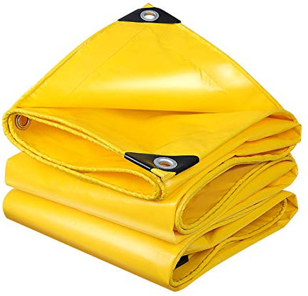 DGLIYJ- Abdeckplanen Yellow Knife Scraper Thermal Insulation Tarpaulin 450g/㎡ Outdoor Waterproof Sunscreen Tarpaulin Canvas (0.45mm Thick)(Size:5x5m)