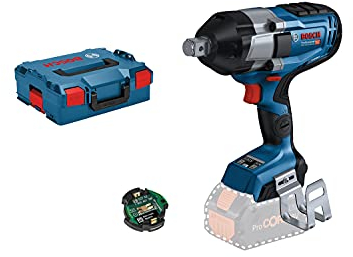 Bosch Professional BITURBO avvitatore a massa battente a batteria GDS 18V-1050 HC (coppia serr. 1.050 Nm, coppia di spunto 1.700 Nm, mod.Connectivity, batterie e caricabatteria non incl., L-BOXX 136)