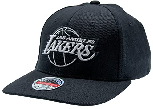 Mitchell & Ness NBA Blk & Wht Logo Classic Red Snapback, Black