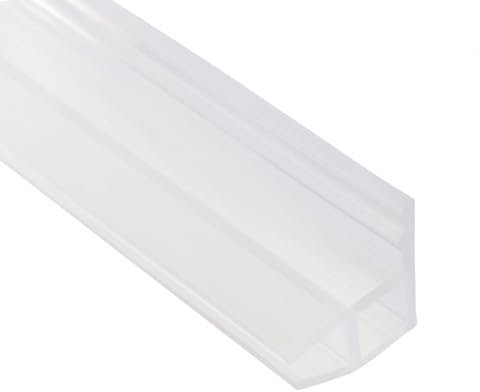 TA-VIGOR Joint d'étanchéité de bas de porte de douche sans cadre - Rail d'égouttement de 11 mm - Verre de 10 mm x 2000 mm de longueur - En silicone - Pour porte de douche