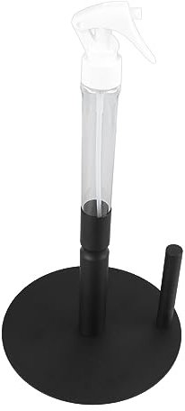 Spray Bottle Standing Paper Tissue Roll Rack Stainless Steel Paper Towel Holder Standing Paper Towel Roll Holder with Spray Bottle for Kitchen Bathroom with Non Slip Weighted Base