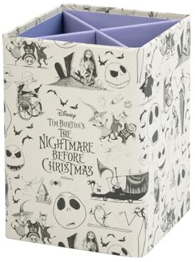 Disney The Nightmare Before Christmas Stifte Organizer Stiftehalter Merch | Figur Stifteköcher Schule Bürobedarf 7,8 x 8 x 10 cm aus Kustharz - Schreibtisch Zubehör Deko Geschenke
