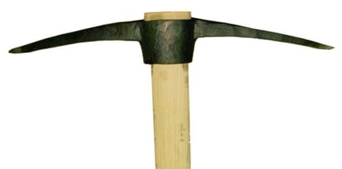 La zappa Spitzhacke aus geschmiedetem Stahl mit Griff aus Buchenholz 1,5 kg