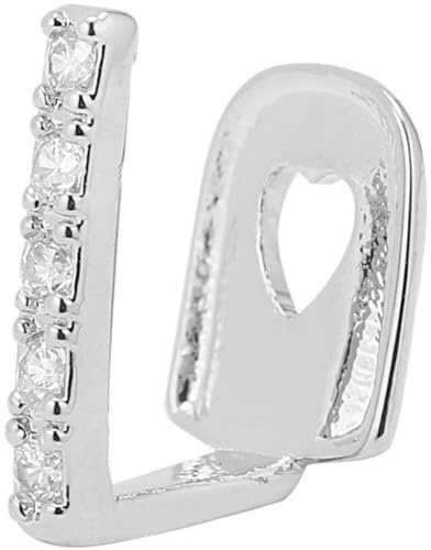 Silver Plated Hip Hop Teeth Gap Crystal Grills Punk Teeth Caps Cosplay Party Tooth Rapper Funny Jewelry Gift