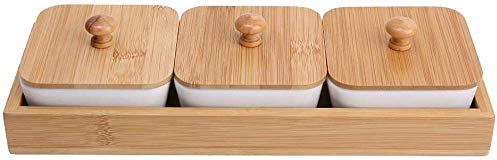 BZVCRTYKL Assiette à collation de Table for Servir des apéritifs, des ramequins carrés en Porcelaine, des soufflés, des Bols de Service sur Une Planche de Service en Bois /625