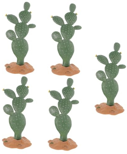BESPORTBLE 5 Pz modello di cactus ornamento di cactus Modelli di cactus artificiali abbellimenti per l'artigianato piccolo cactus arredamento della scrivania decorazione di cactus plastica