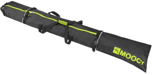 MOPHOEXII MOOCY Ski Bag,Ski Bags for Air Travel,Unpadded Snow Ski Bags Fit Skis Up to 200cm,Ski Carrying Bag for Adults, and Children