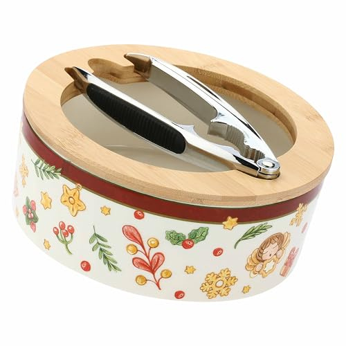 THUN - Porzellanschale mit Nussknacker, Durchmesser 19,2, 5,6 cm h, Kollektion Weihnachtsüberraschungen