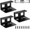 3 Pcs Supports pour Ordinateur Portable Sous le Bureau, Supports Multifonctionnels sous Le Bureau de Rangement pour Ordinateur Portable Tablette Clavier Appareils d'une épaisseur < 3,5 cm (Noir)