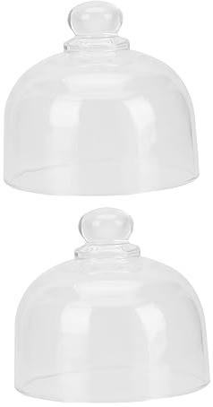 TOPBATHY 2pièces Cloche à Gâteau Pain Transparente Lot De Couvercles Pour Desserts Snacks Et Autres Aliments Fournitures De Fête