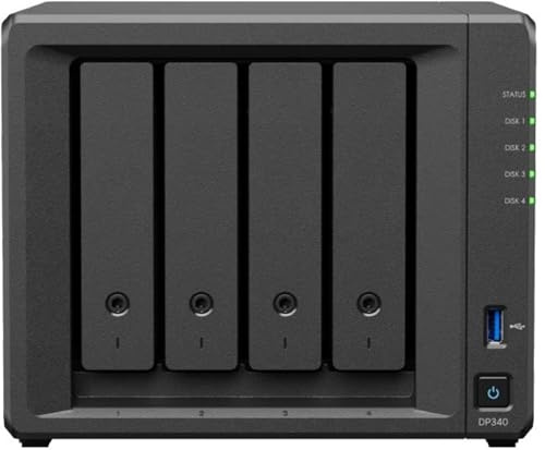 Synology DP340 ActiveProtect Device, 4x8TB HDD + 2x400GB SSD Memory, 16GB RAM, AMD R1600, up to 10GbE RJ45