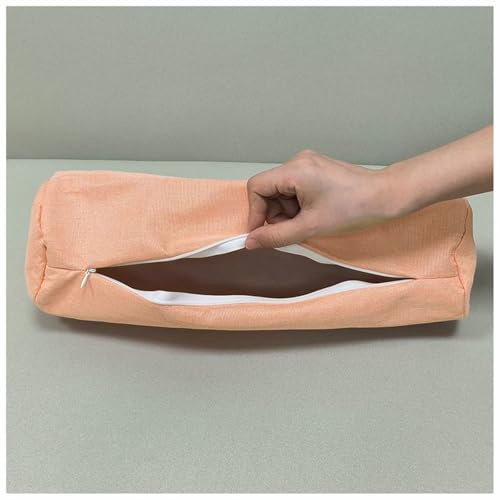 BLLMTEAR Cervical Cilíndrica Transpirable-Almohada Cilíndrica For El Cuello-Cojín De Apoyo Cerevical Redondo con Funda Extraíble,Almohada De Espalda Y Cojín De Apoyo For Los Pies(@7,20x100cm/6x39in)
