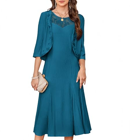 GRACE KARIN Women Sparkly Sequin Evening Growns Dresses Elegant Formal Midi Dress Blue-Green L