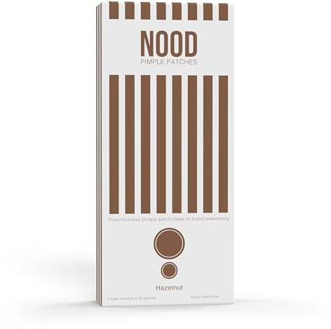 Meiiyo NOOD Pimple Patch – Skin-Tone Matching, Ultra-Thin & Breathable Hydrocolloid | Discreet Pimple Coverage & Fast Healing | 20 Patches in 2 Sizes (Hazelnut)