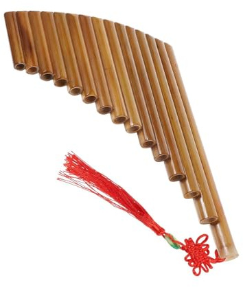 Panflöte tragbar für Anfänger Musikinstrument Braun