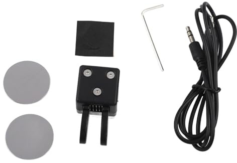 EasyByMall QU-21C Llave CW de doble paleta para radio de onda corta - Cuerpo ABS con base magnética, interruptor telegráfico de código morse, compacto y diseño