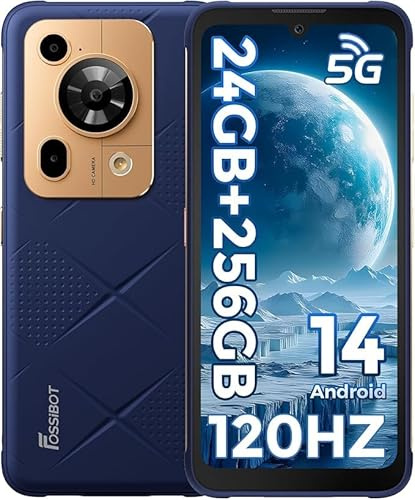 FOSSiBOT F112 Pro 5G 120Hz Outdoor Handy, 24GB+256GB/1TB, Dimensity 6300+ 6.88 FHD Outdoor Smartphone Ohne Vertrag, 50MP Kamera, 7150mAh Akku, NFC, IP68/IP69K Android 14