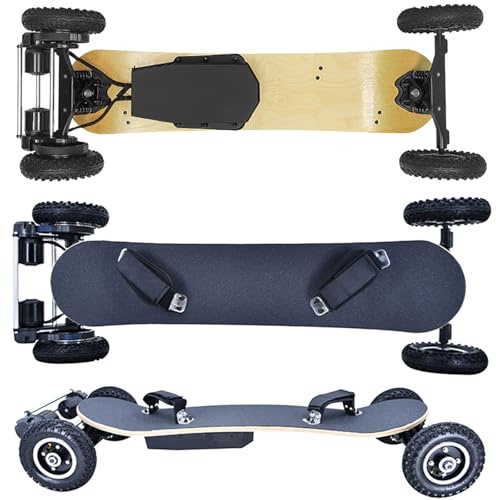 Elektrisches Longboard, All-Terrain-Skateboard, bis 40 km/h, Robustes Deck, geeignet für Erwachsene, Anfänger und Profis Rounded-Corners