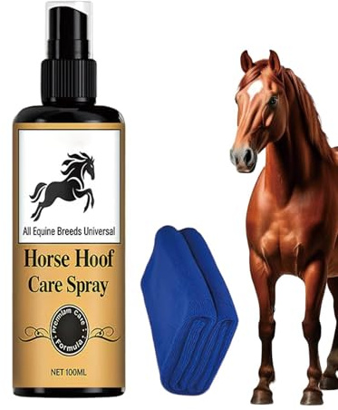 Hästhovolja Spray 100ml Återfuktande Icke Fet Hovspray | Hästbalsamolja Tävlingsklar Utställning Torrt Klimat och Våta Förhållanden Daglig Vård Stallhantering Visningsförberedelse
