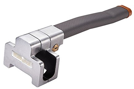 Blueshyhall Professional Volante Cerradura Volante garra para volante antirrobo Volante Auto con llave, gris