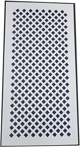 Vesey Gallery® 3mm MDF CNC Cut White Radiator Cover Screen - 4ft x 2ft, Decorative MDF Panel for Radiator Cabinets, Kitchen Units and Decorative Screening. Made in UK. Diamond Shaped Apertures.