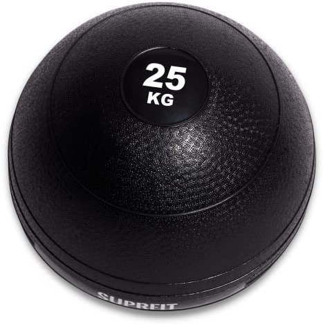Suprfit Slam Ball – gummerad medicinboll för funktionell träning och Cross Training, vikt: 5–70 kg, viktboll med mycket greppvänlig yta av slitstark PVC, färg: svart