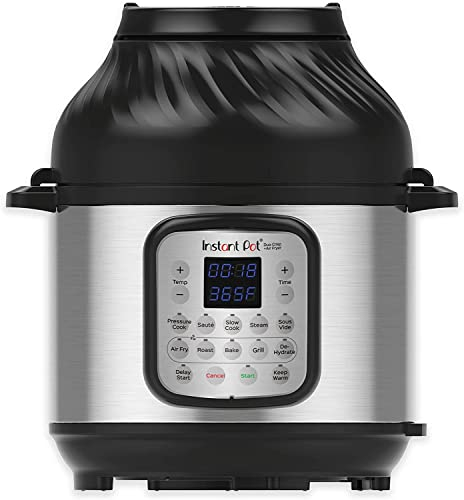 Instant Pot DUO CRISP + Air Fryer 8L Multicooker. 11 funciones en 1: olla a presión, sartén, vaporera, olla lenta, metal